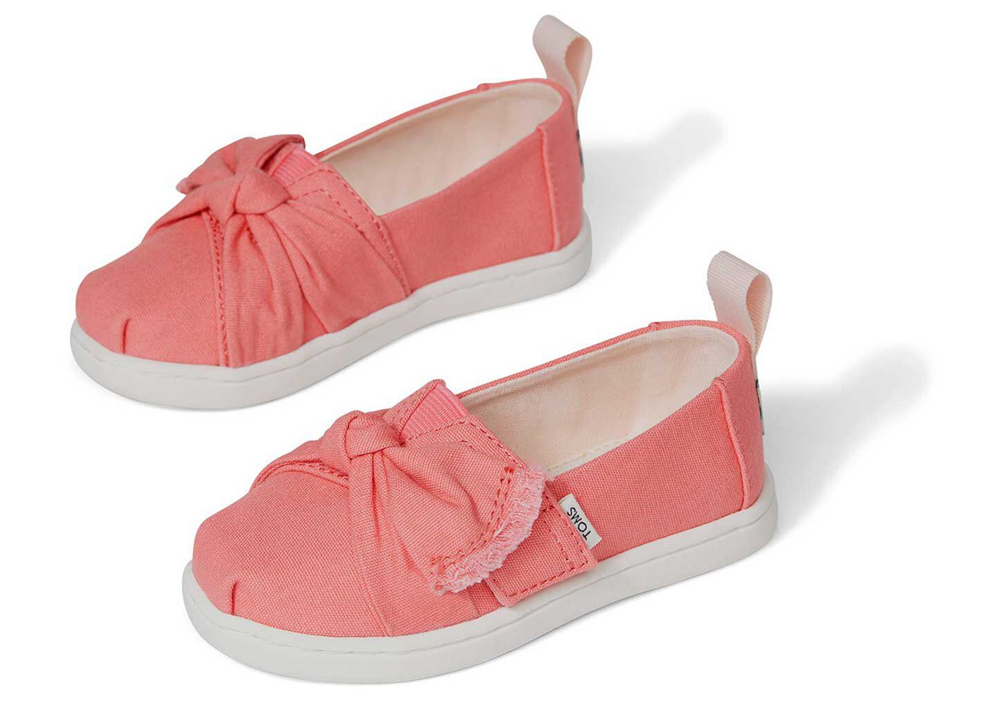 Toms Espadryle Dziecięce Pomarańczowe - Alpargata Tiny Bow - 10XOFWYLI